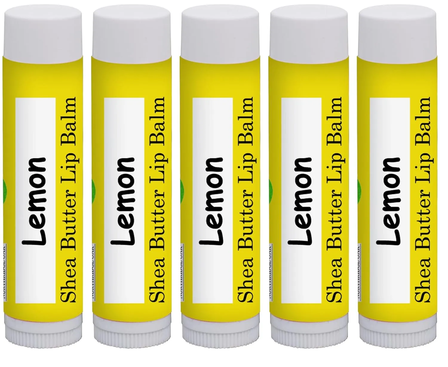 100% All Natural Lip Balm - Lemon 5 Pack