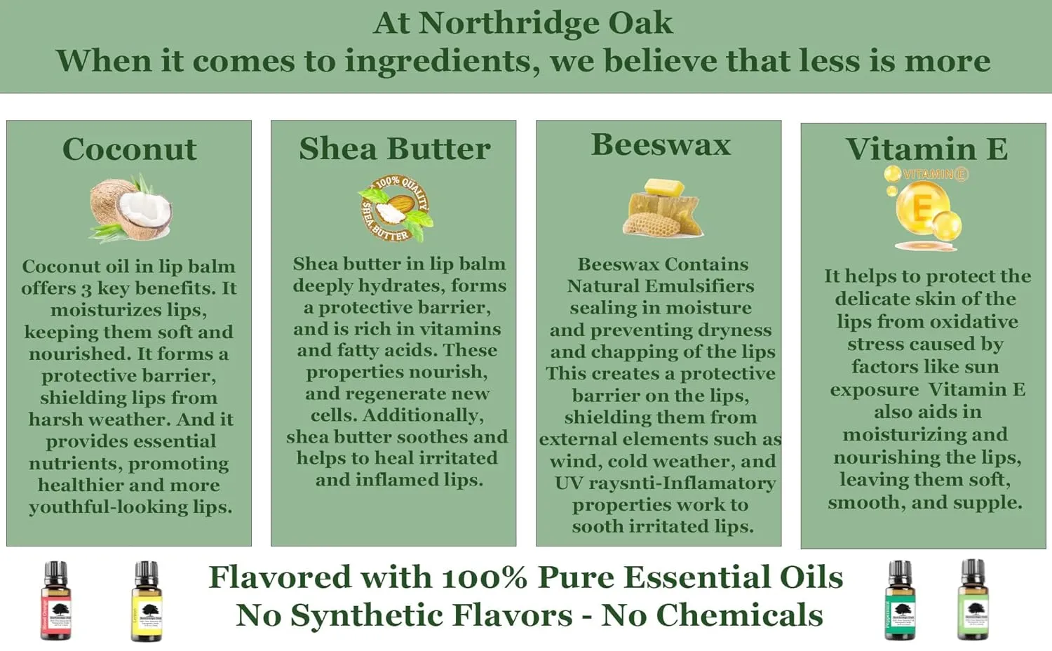 100% All Natural Lip Balm - Lemon 5 Pack