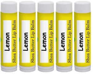100% All Natural Lip Balm - Lemon 5 Pack