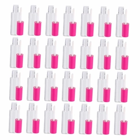 100 Pcs Lip Gloss Bottles Diy Lip Containers Portable Travel Size Clear with Rosy Cap