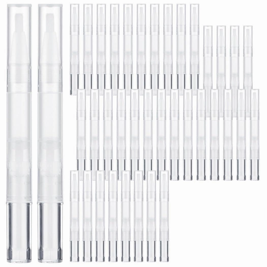100 Pieces 3 Ml Cuticle Oil Pens With Twist Action, Clear Brush Pens For Lip Gloss, Eyelash Serum, And More