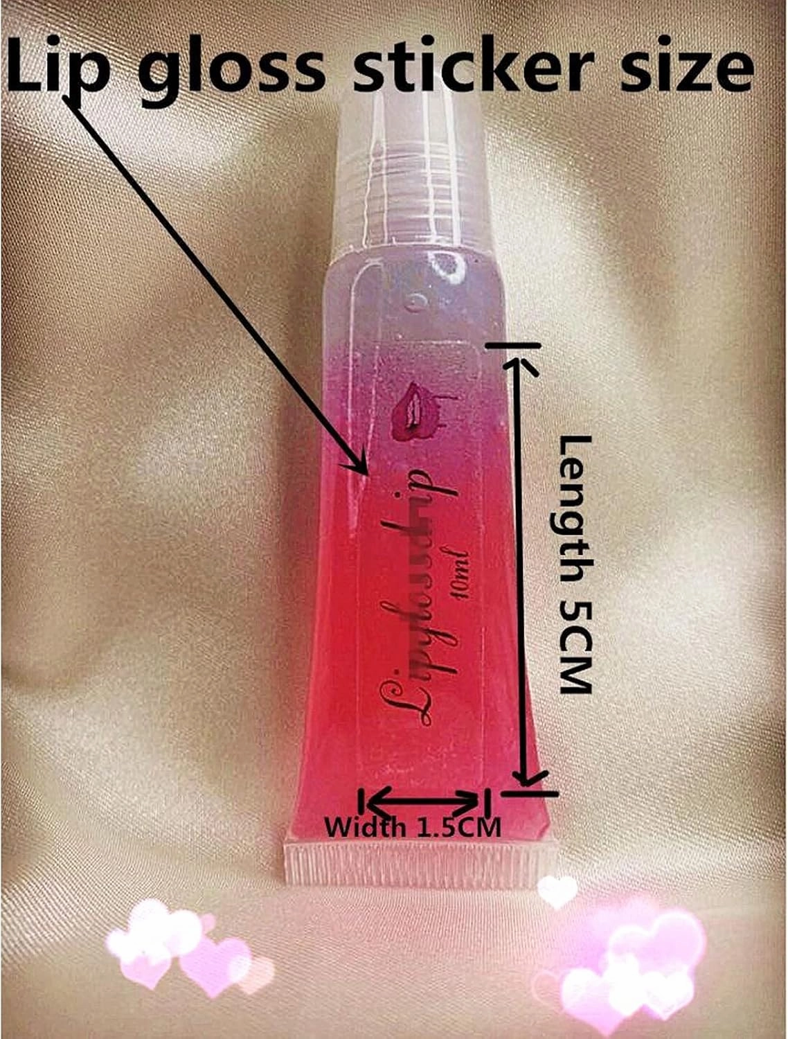 100 Pieces Clear Lip Gloss Tube Label - Personalized Vinyl Stickers for Empty Bottles - DIY Waterproof Labels (2.5x5cm, 100PCS)