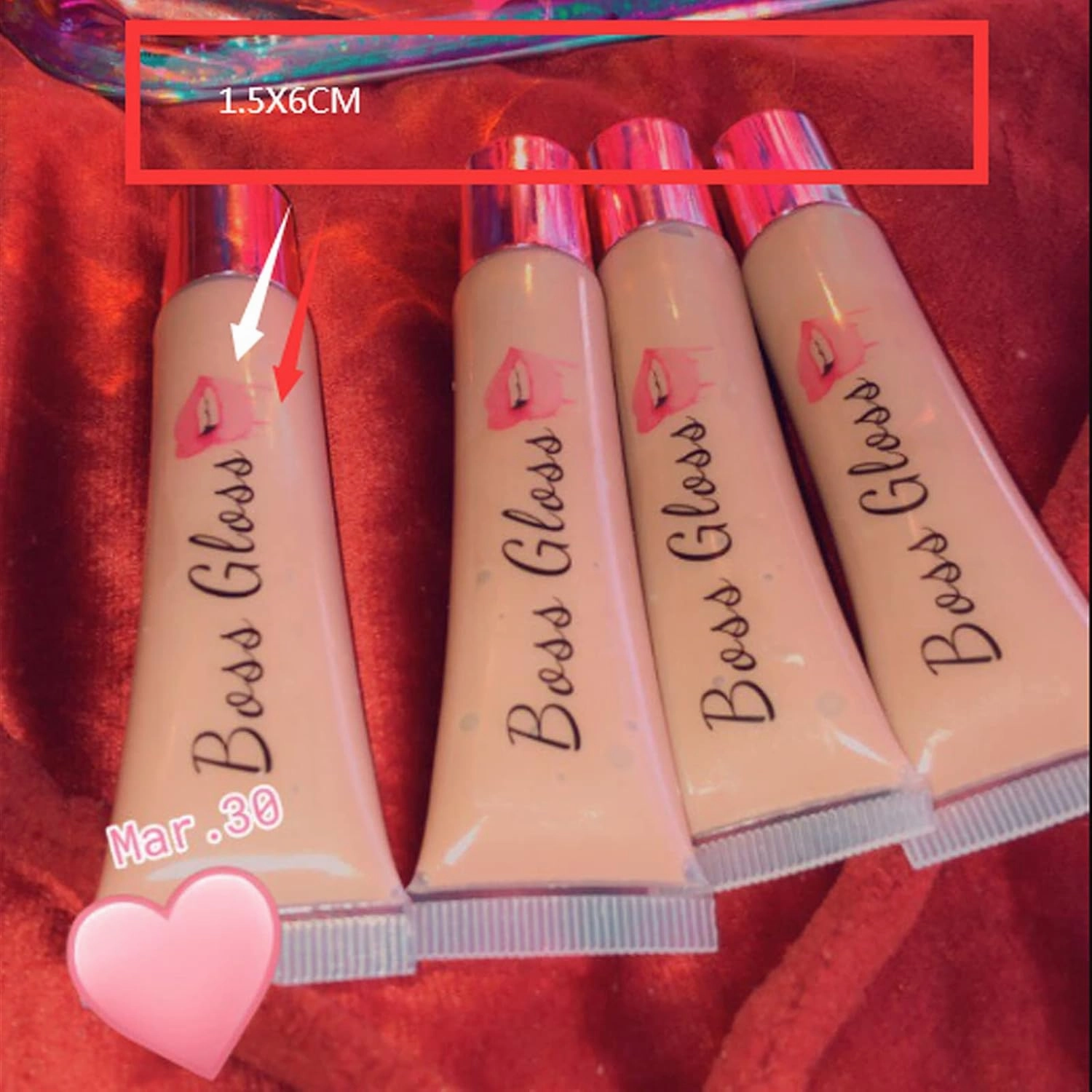 100 Pieces Clear Lip Gloss Tube Label - Personalized Vinyl Stickers for Empty Bottles - DIY Waterproof Labels (2.5x5cm, 100PCS)