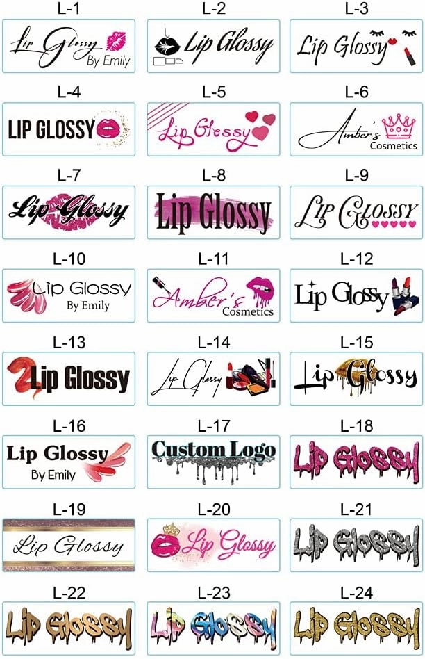 100 Pieces Clear Lip Gloss Tube Labels Lip Gloss Stickers Roller Bottle Labels PVC Waterproof Lip Gloss Tube Accessories Adhesive Printing Fits for Lip Gloss Decoration (3.0cmx2.5cm)