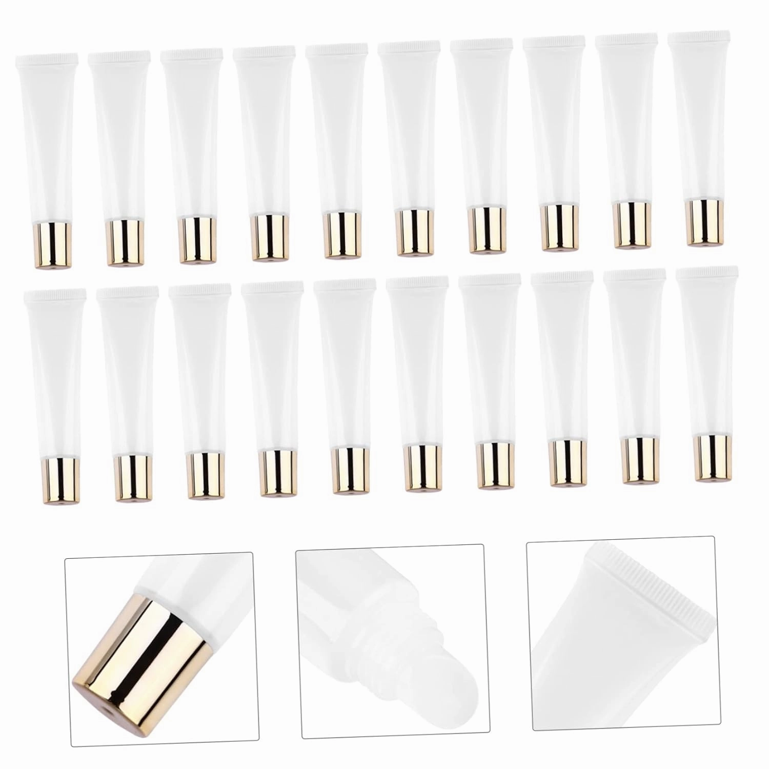 100pcs Clear Lip Gloss Squeeze Tubes Lightweight Travel-friendly Lip Balm Containers for Cosmetics for Storing Gloss Lotions Makeup Remover and More
