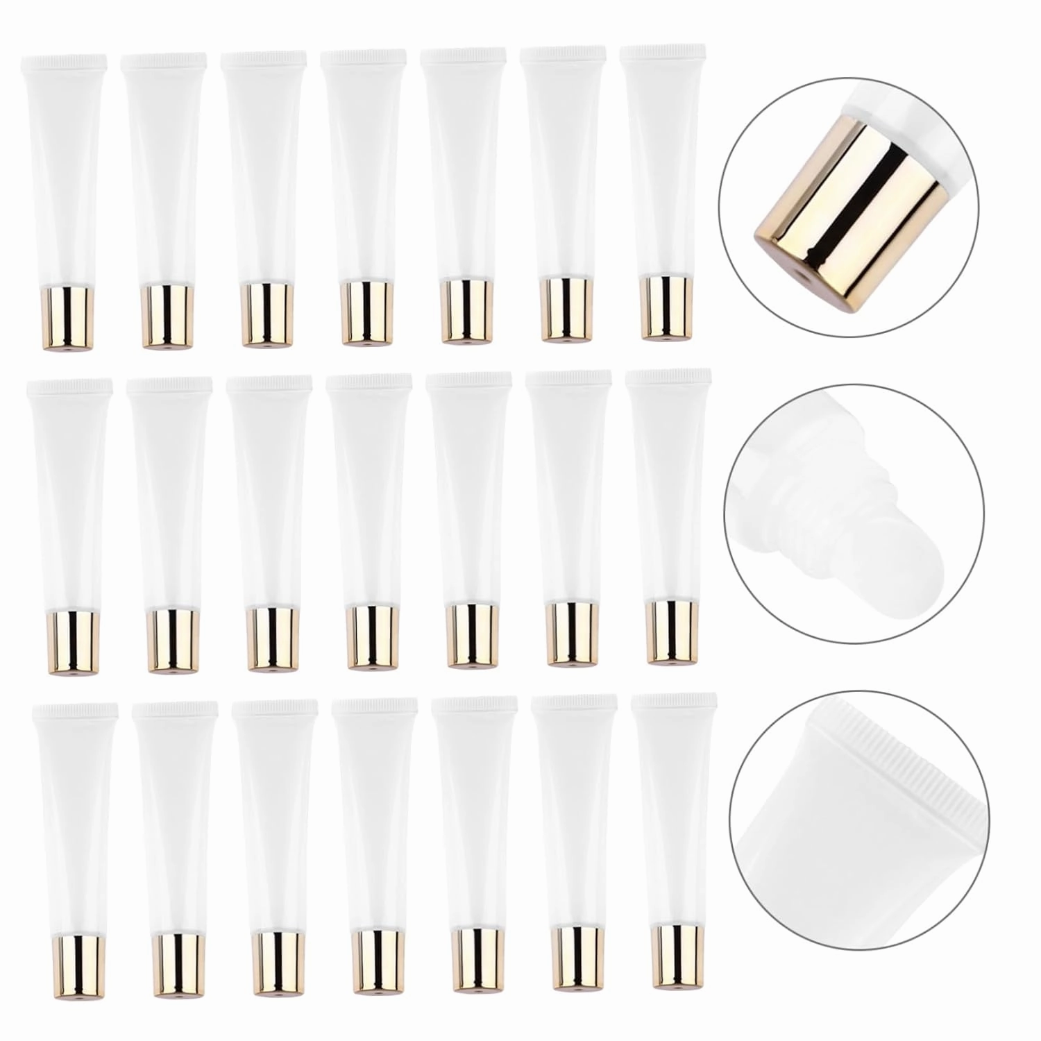 100pcs Clear Lip Gloss Squeeze Tubes Lightweight Travel-friendly Lip Balm Containers for Cosmetics for Storing Gloss Lotions Makeup Remover and More