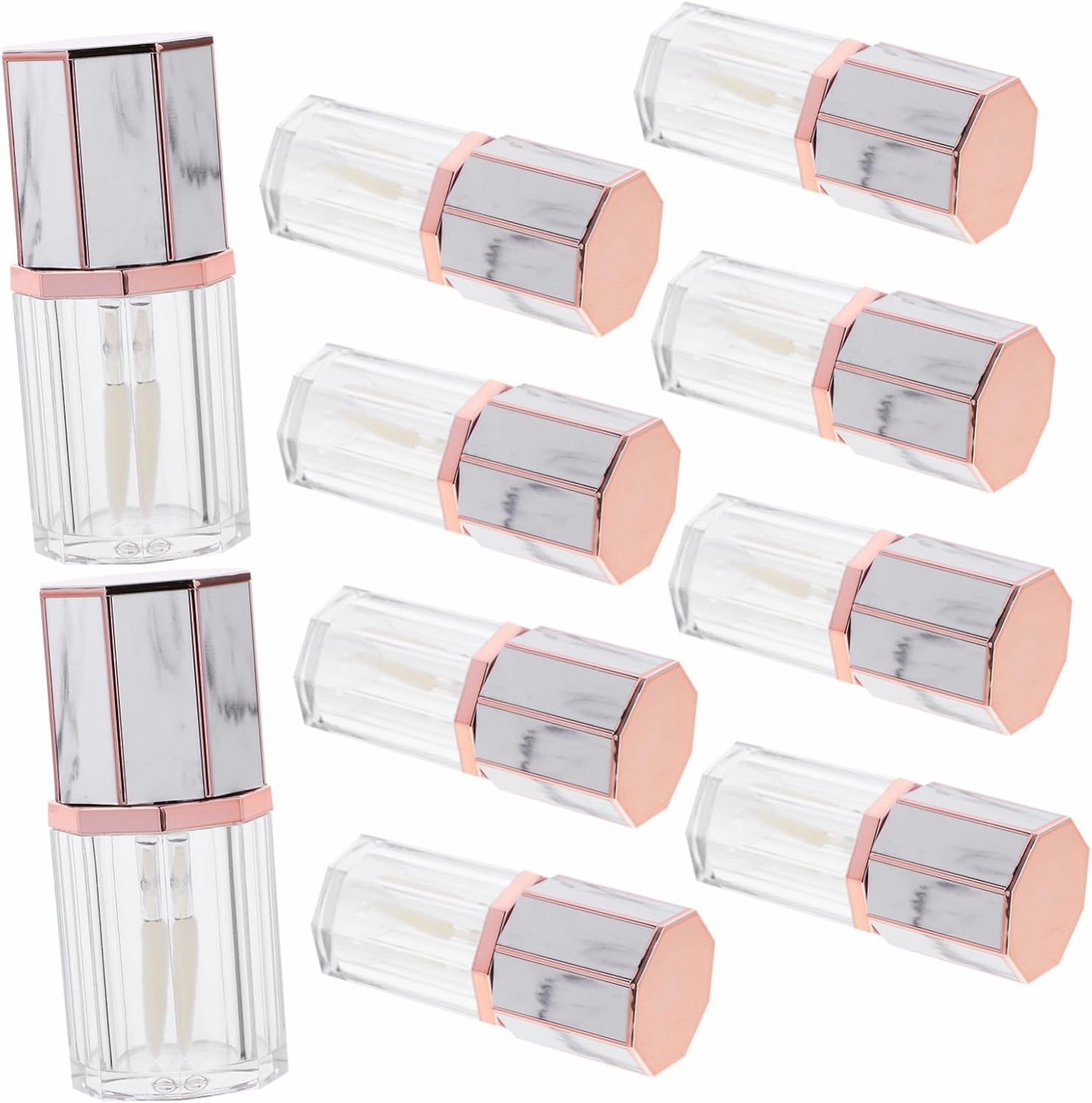 10Pcs Empty Lip Gloss Bottles Durable Makeup Containers for Lip Liquid Lip Oil and Dye for Daily Use and Projects Present for Friends