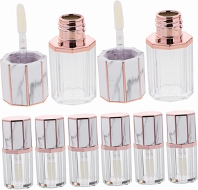 10pcs Empty Lip Gloss Bottles with Marble Design Lip Gloss Containers for DIY Makeup and Travel Use