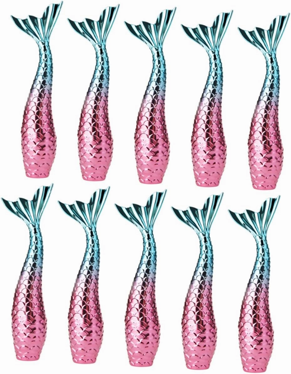 10pcs Empty Lip Gloss Tubes - 3ml Clear Lip Balm Containers - Mermaid Plastic Cosmetic Bottles