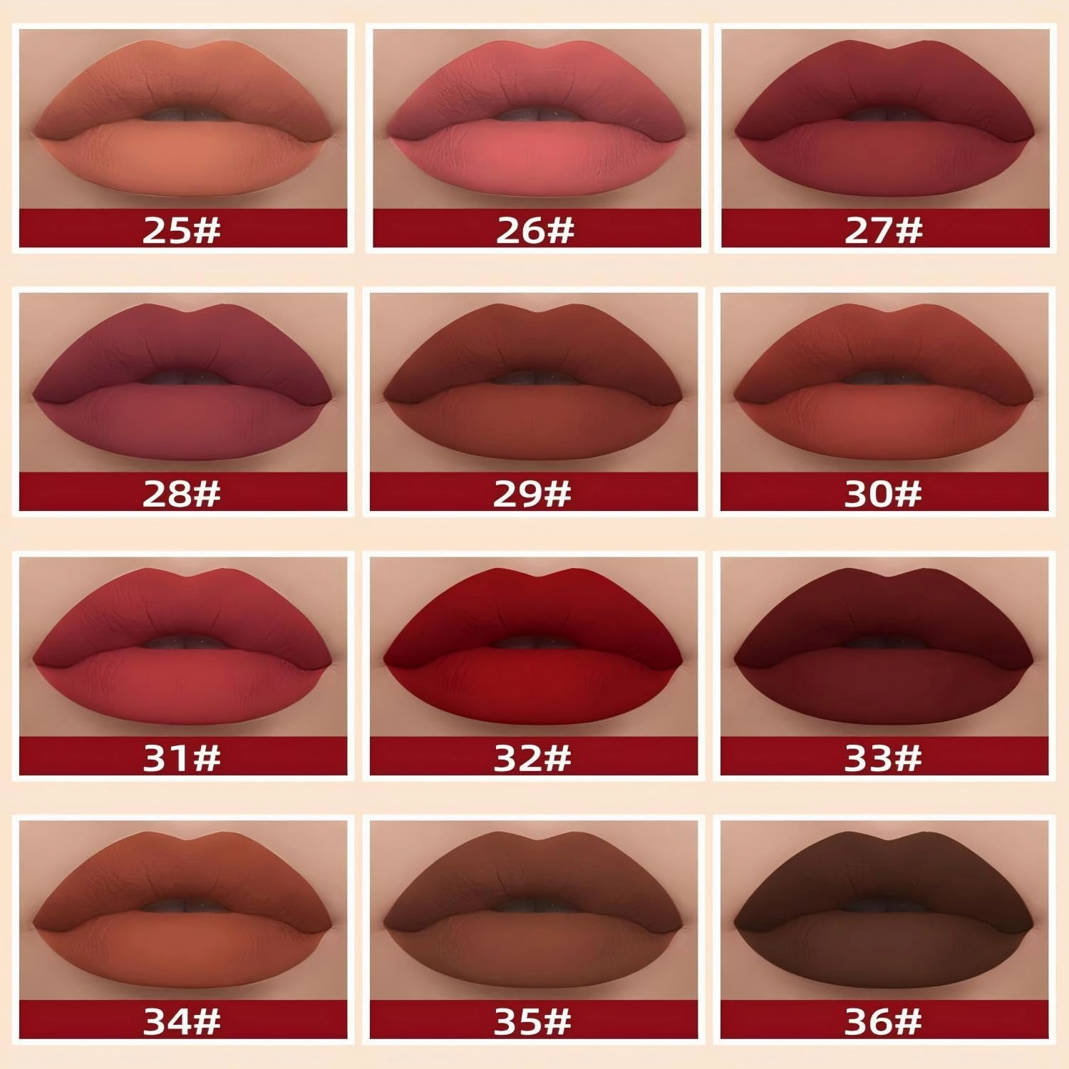 12 Colors Lipstick Set - Long Lasting Waterproof & Non-Stick Liquid Matte Lip Gloss, Smudge Proof & Highly Pigmented Lip Color, All-Day Wear Lip Makeup Kit (12-color B)