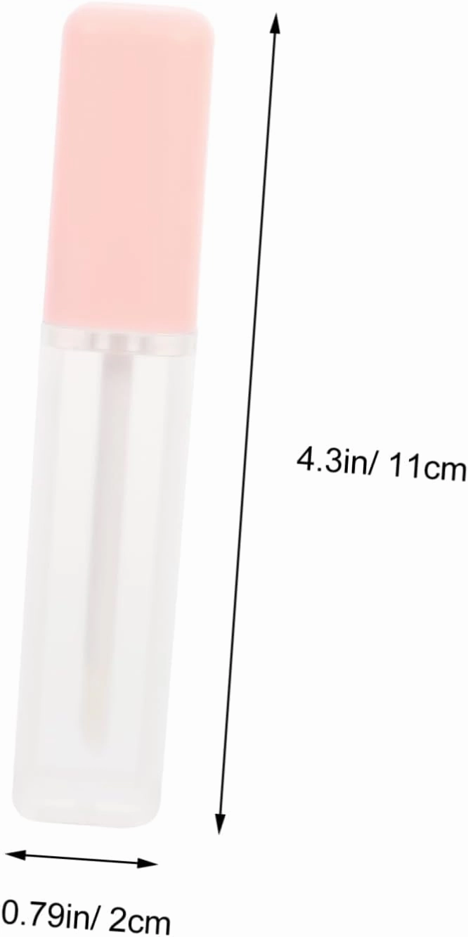 12 Pcs 6ml Lip Glaze Empty Bottle Lip Gloss Bottle Clear Lip Balm Container Lip Gloss Wand Containers Lipstick Tube Clear Plastic Containers Lip Gloss Tube Filling