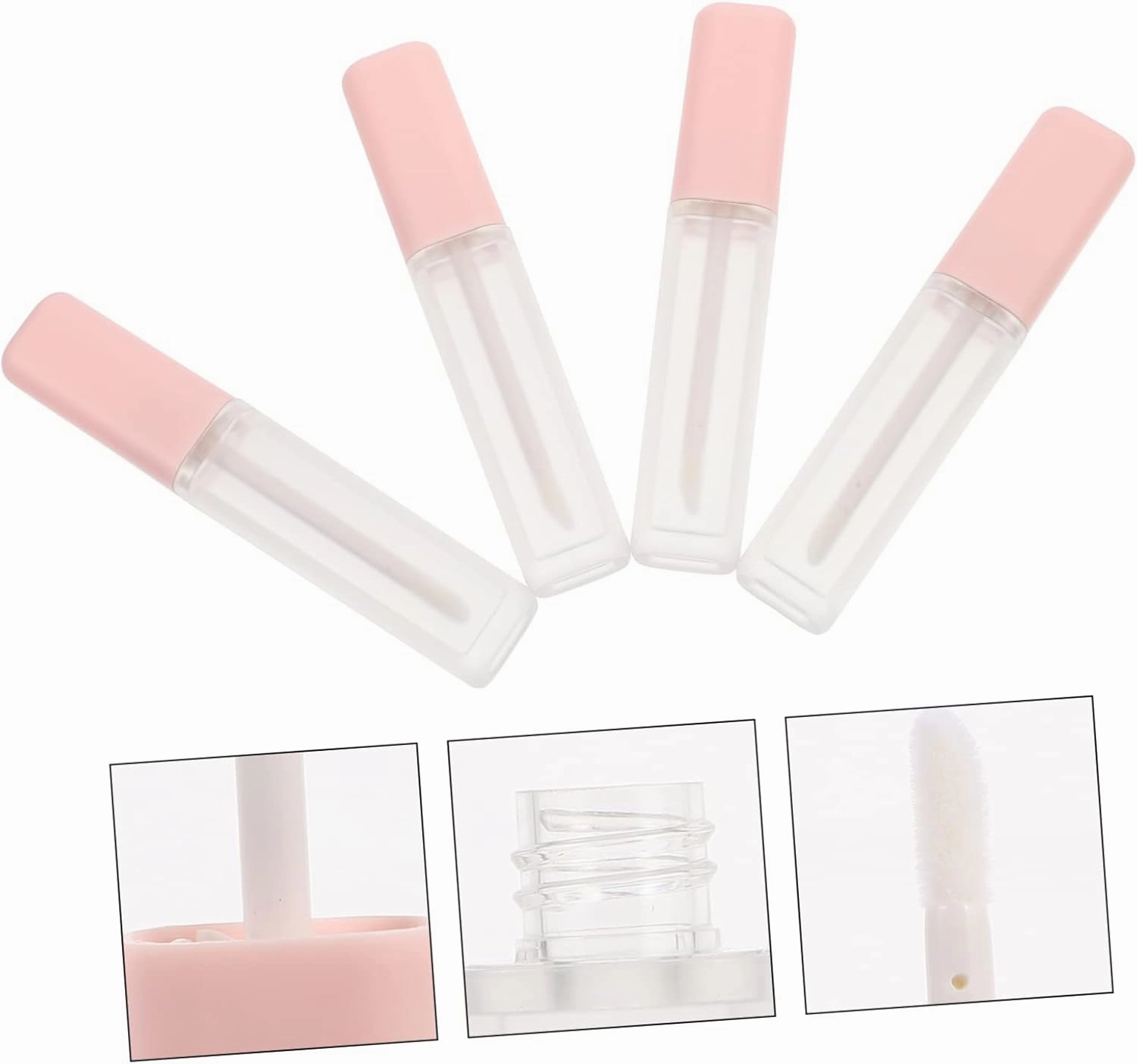 12 Pcs 6ml Lip Glaze Empty Bottle Lip Gloss Bottle Clear Lip Balm Container Lip Gloss Wand Containers Lipstick Tube Clear Plastic Containers Lip Gloss Tube Filling