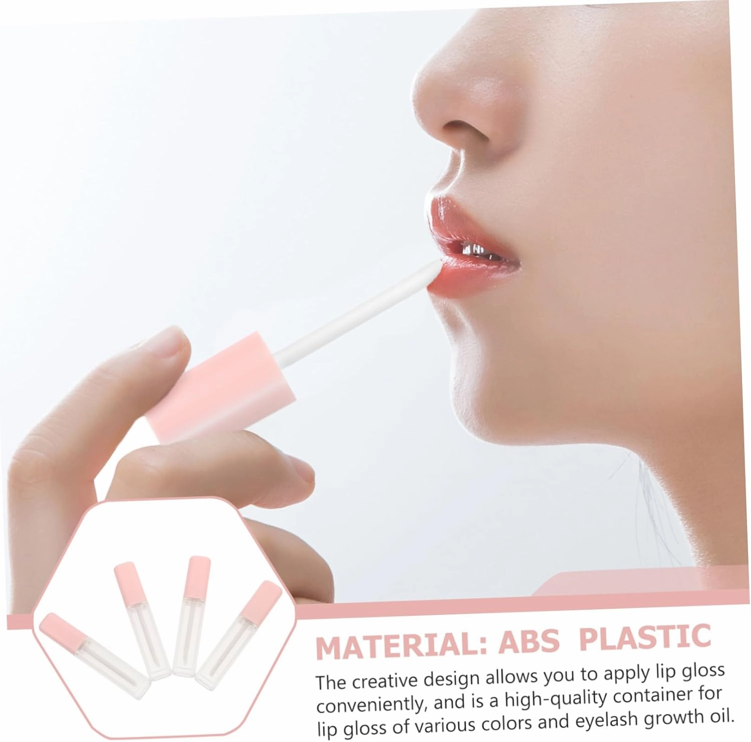 12 Pcs 6ml Lip Glaze Empty Bottle Lip Gloss Bottle Clear Lip Balm Container Lip Gloss Wand Containers Lipstick Tube Clear Plastic Containers Lip Gloss Tube Filling