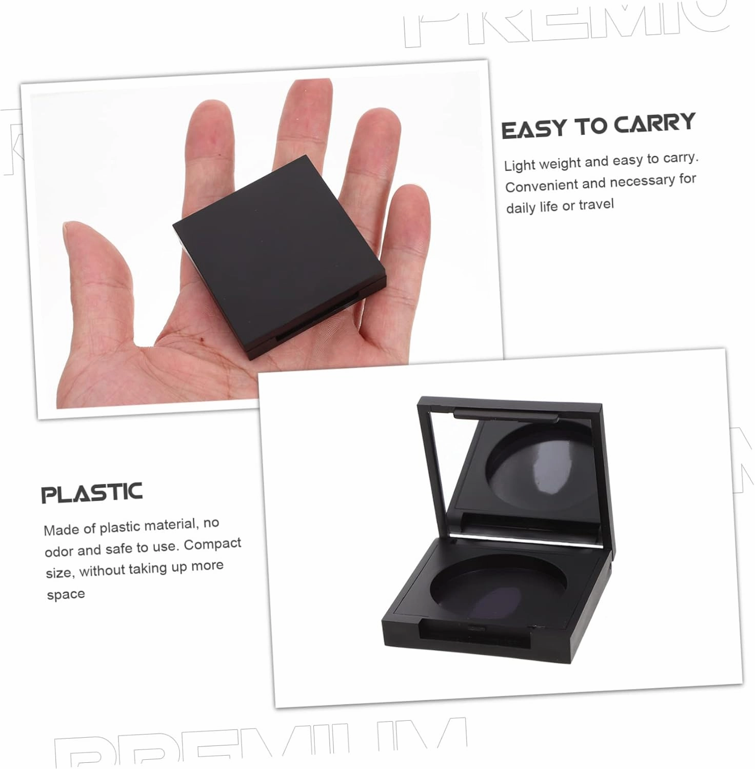 12 Pcs Blush Box Eyeshadow Box Eyeshadow Palette Empty Eyeshadow Travel Cosmetic Case Eyeshadow Supplies Makeup Blush Empty Makeup Palette Clear Cosmetic Case Makeup Tray Plastic
