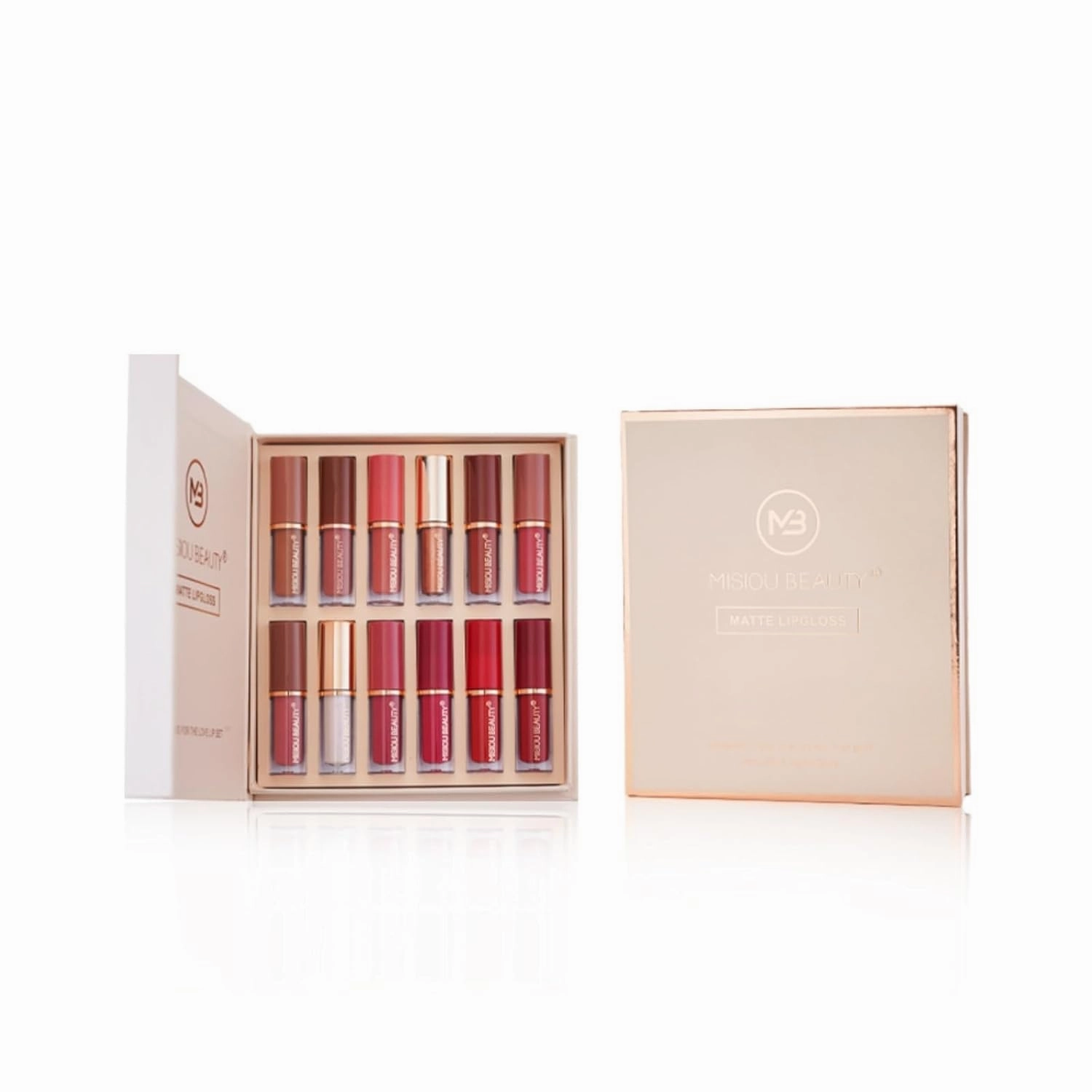 12-Piece Matte Liquid Lipstick Set - Waterproof, Long-Lasting Non-Sticky Lip Gloss, Vegan & Transfer-Proof (Nudes, Reds, Berries)