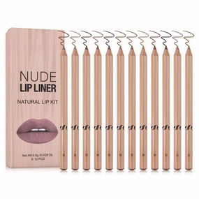 12pcs Long Lasting Matte Lip Liner Set, Waterproof Wear Lip Gloss, Lip Liner Pencil for Painting Outline Plump Lips, Smooth Creamy Texture Velvet Pigmented Lipstick (12pcs, one size)