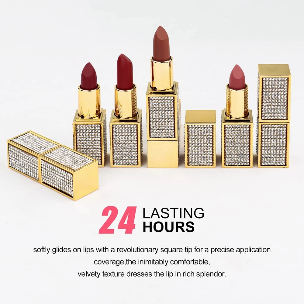 14 Colos Matte Waterproof LipStick Long Lasting Lip Makeup No Fade Pigmented Lip Stick Cosmeitc for Girls and Women Christmas Valentine's Day Gift (03#)