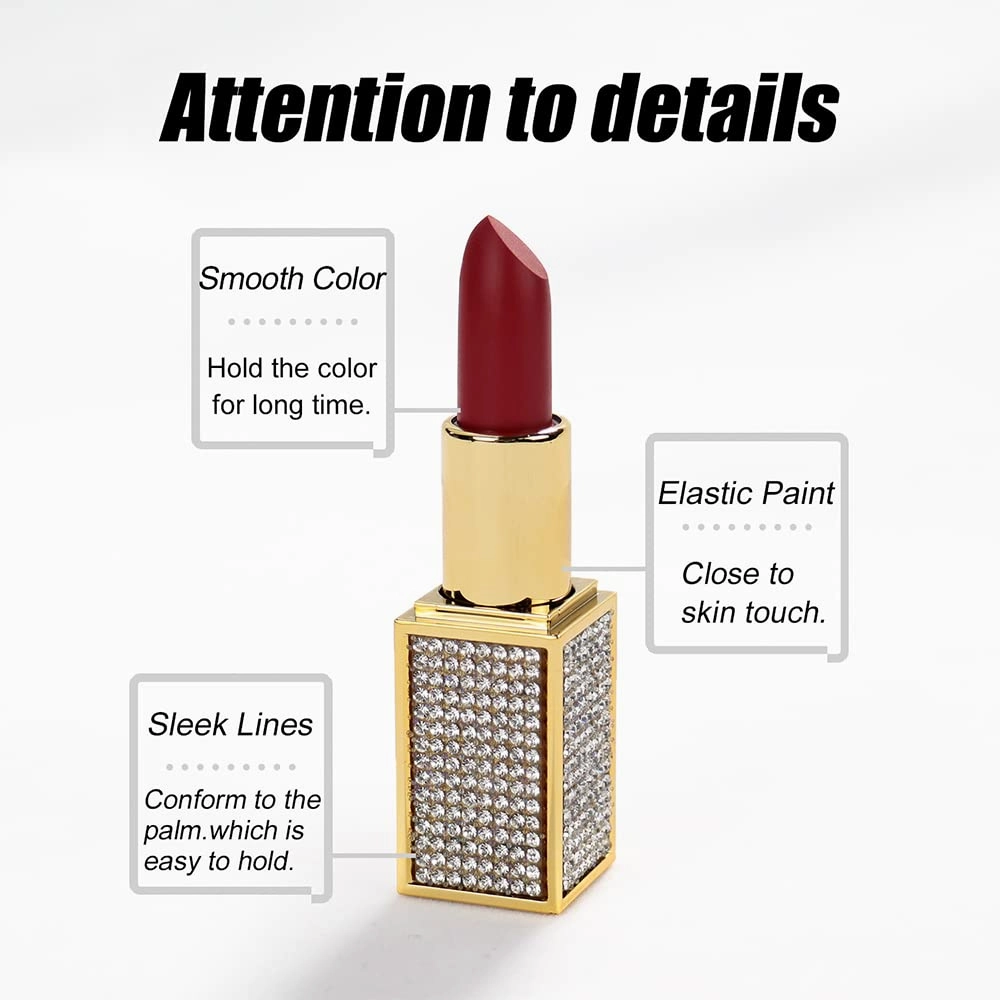 14 Colos Matte Waterproof LipStick Long Lasting Lip Makeup No Fade Pigmented Lip Stick Cosmeitc for Girls and Women Christmas Valentine's Day Gift (03#)