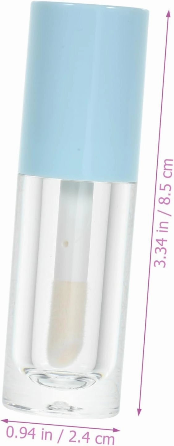 14 Pack Empty Lip Gloss Tubes with Brush Clear Plastic Portable for Cosmetics Refillable