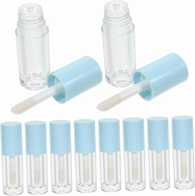 14Pcs Clear Plastic Lip Gloss Tubes with Wands Refillable Containers Tightly Sealed Portable for DIY Makeup Travel and Outdoor Use