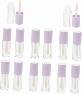 14pcs Refillable Clear Lip Gloss Tubes with Wands Plastic Lip Balm Containers Leak Design for Travel and Parties