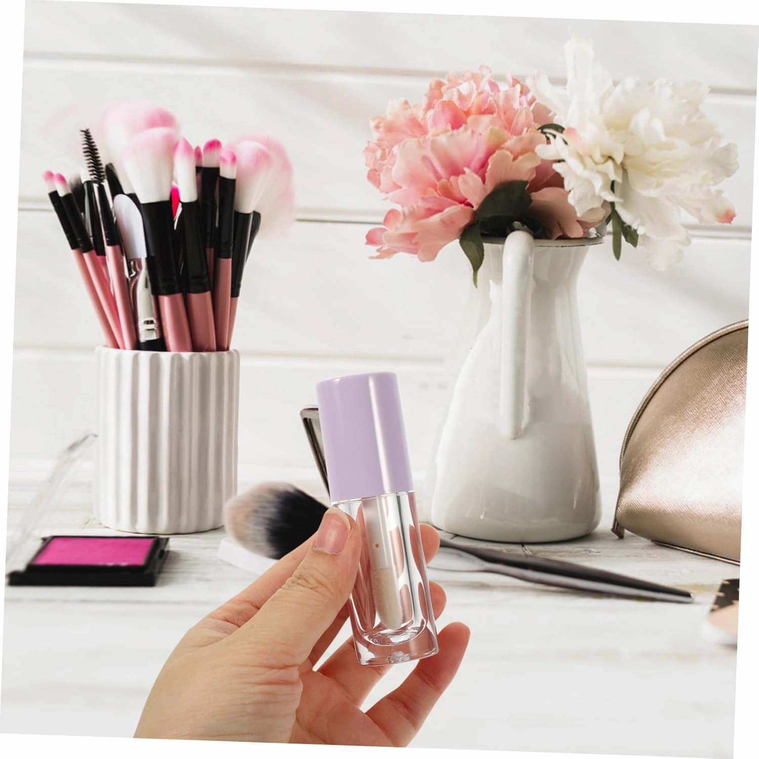 14pcs Refillable Clear Lip Gloss Tubes with Wands Plastic Lip Balm Containers Leak Design for Travel and Parties
