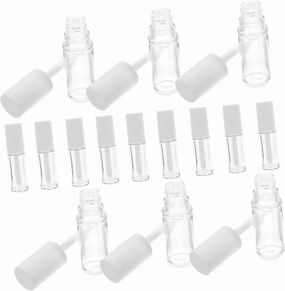 15 Pcs 10ml Refillable Lip Gloss Tubes Portable Empty Containers with Wands Ideal for DIY and Lip Gloss Packaging Color