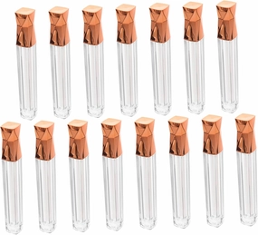 15pcs Lip Gloss Containers Lip Glaze Tubes with Caps Airtight Design for Women