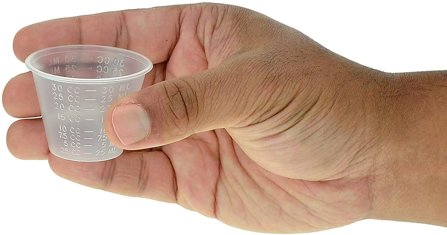 [2000 Count - 1 oz.] Perfect Stix Disposable Graduated Plastic Medicine Cups - For Mixed Pills, Medication Measuring, Resin Mixing, Mouthwash