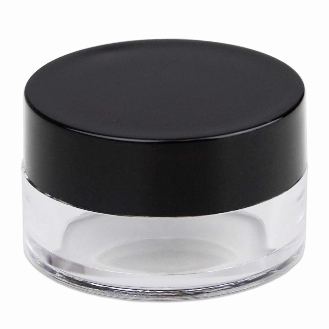 200 Jars - Beauticom High-Graded 5 Grams/5 mL BPA Free Thick Clear Acrylic NO LEAK Plastic empty Containers with Black Lid for Cosmetic, Lip Balm, Beads, Creams, Lotion, Liquids, Sample, Travel