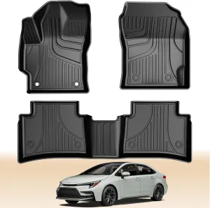 2020-2025 Corolla Floor Mats for Toyota Corolla/Corolla Hybrid Sedan Model - Custom Fit All Weather Floor Mats - Heavy Duty Rubber Car Mats for Toyota Corolla (Not Fit Hatchback Model)