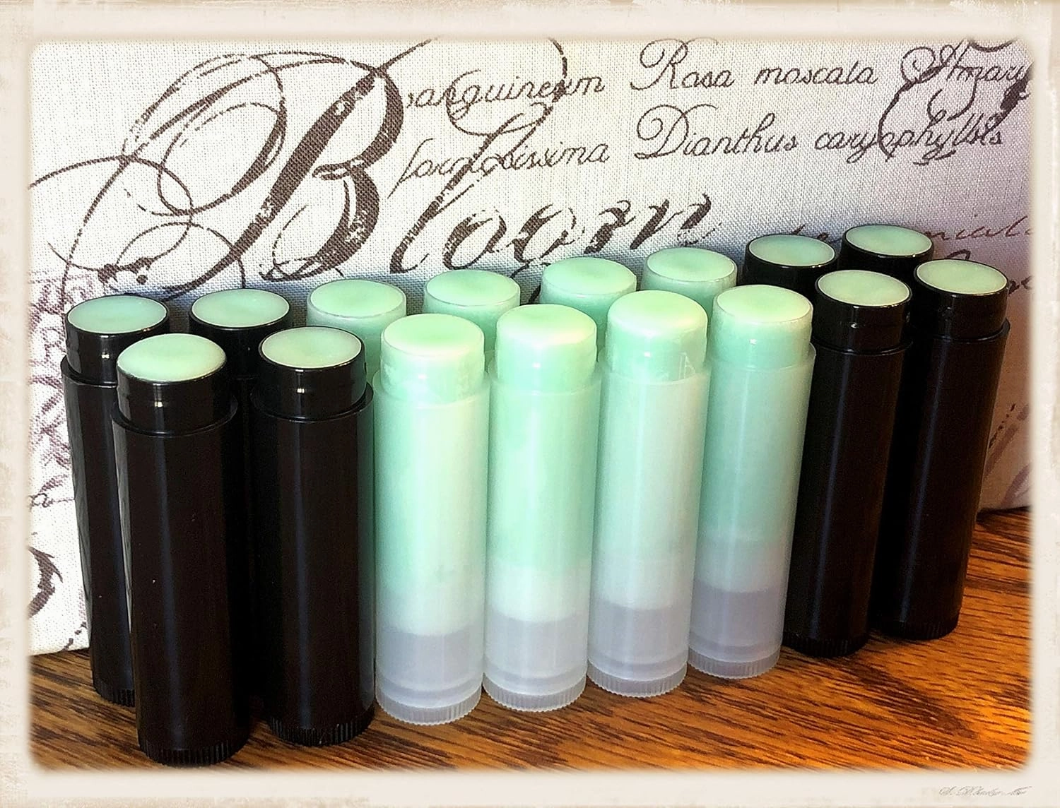 20 PEPPERMINT Flavored Lip Balms in Clear or Black Tubes Wholesale Bulk Prefilled (Clear Tubes)