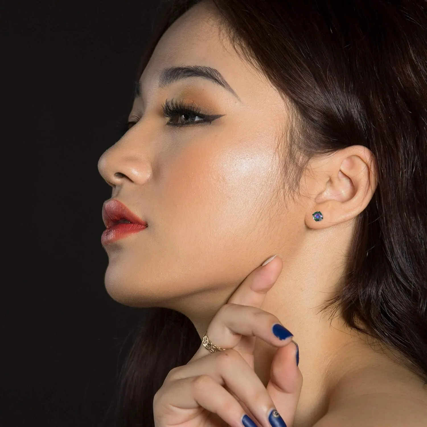 20G Flat Back Earrings Stud G23 Titanium Threadless Tragus Labret Cartilage Lip Medusa Conch Body Piercing Jewelry Hypoallergenic for Women Men