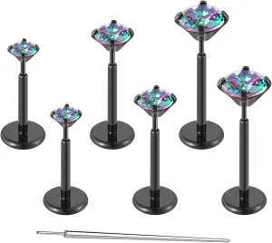 20G Flat Back Earrings Stud G23 Titanium Threadless Tragus Labret Cartilage Lip Medusa Conch Body Piercing Jewelry Hypoallergenic for Women Men