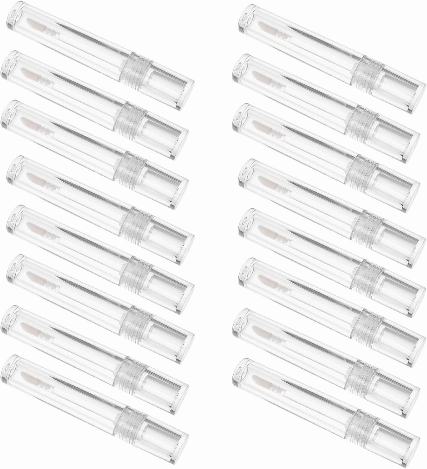 20pcs Clear Refillable Lipstick Containers DIY Lip Gloss Tubes for Crafting Bottles Lipstick Tube for Custom Lip Products