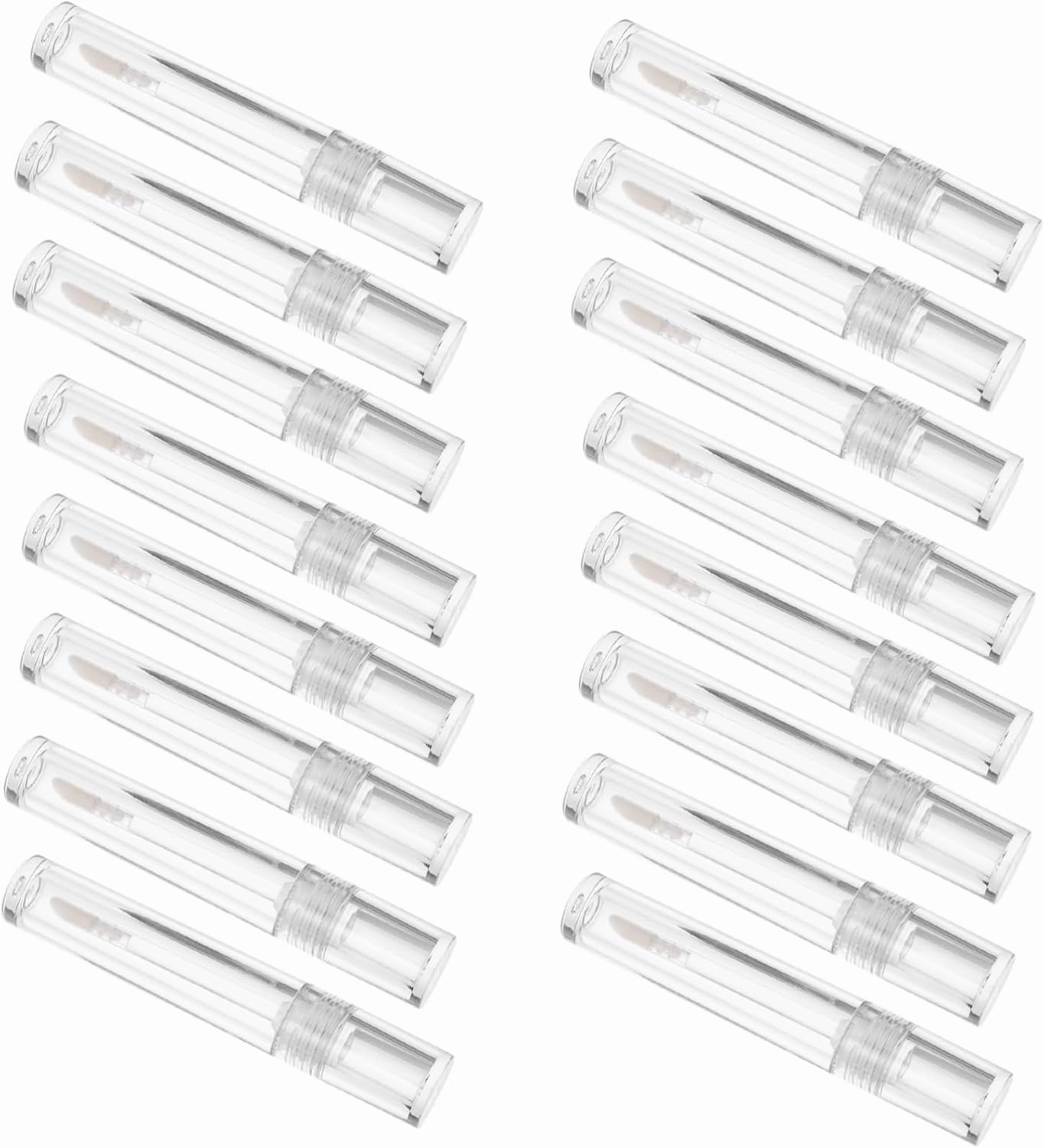 20pcs Clear Refillable Lipstick Containers for DIY Lip Gloss Transparent Bottles Empty Lip Gloss Tubes for Lip Tint and Craft Projects