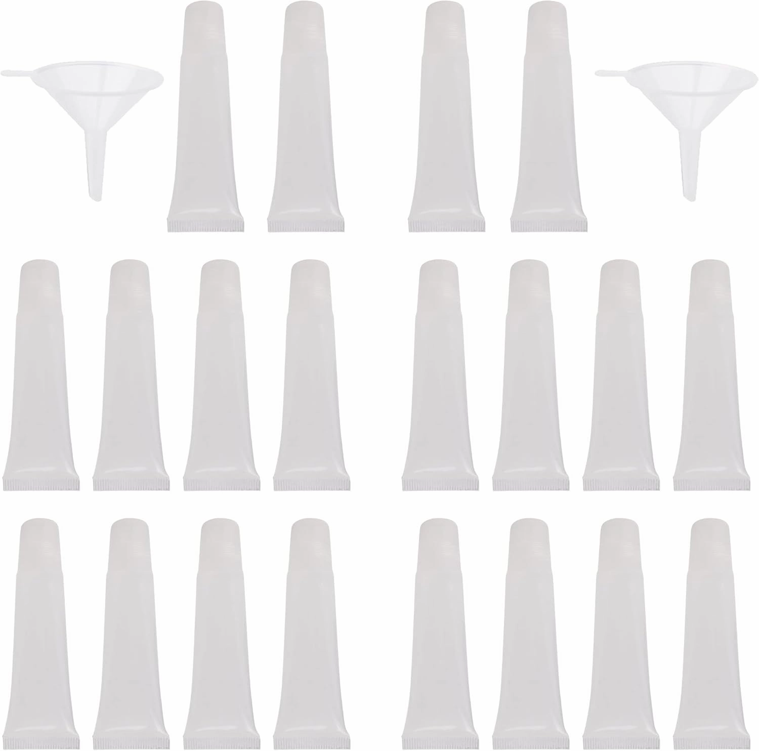 20PCS Lip Gloss Balm Soft Tube 15ML Clear Empty Tubes Refillable Containers