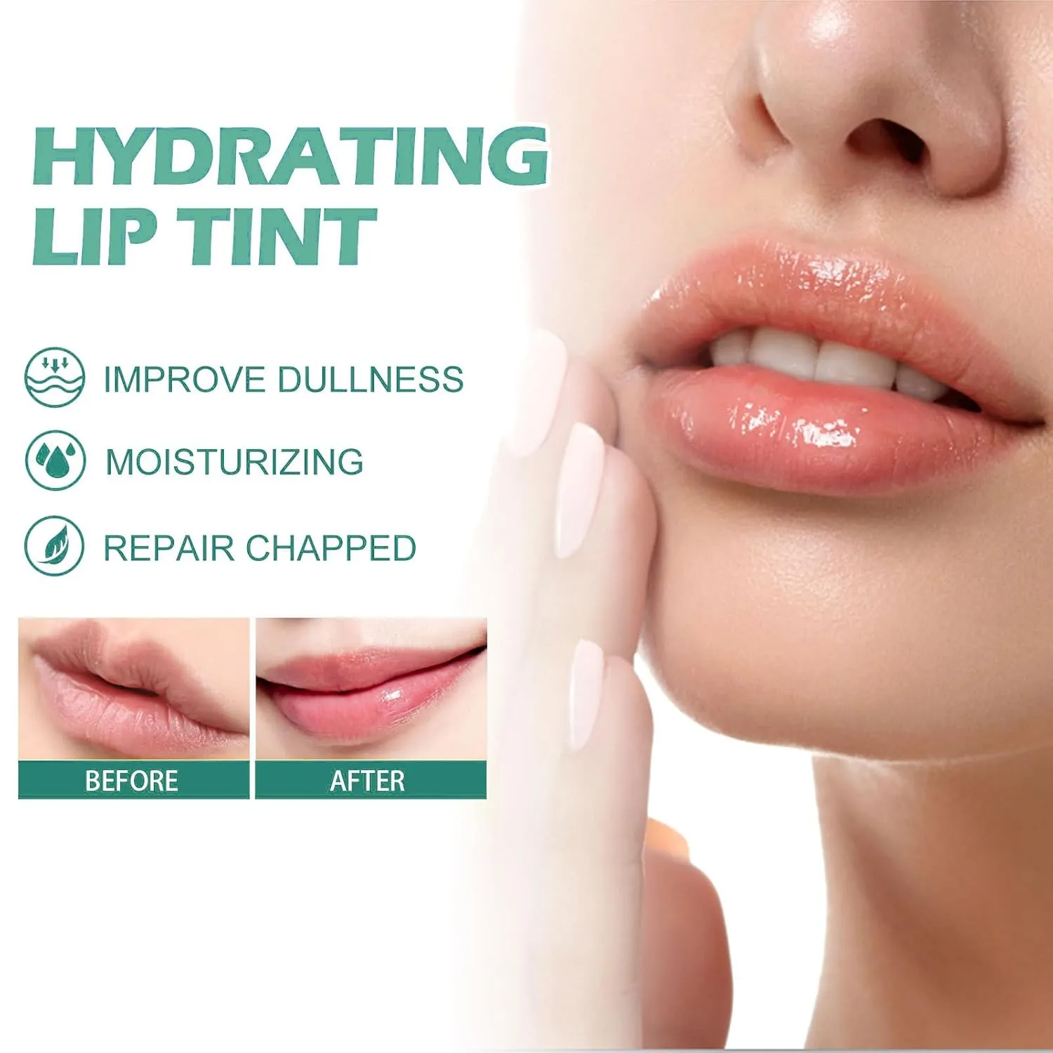 24-Hours Moisture Hydrating Lip Tint, Hydrating Lip Tin, Tinted Balm, Natural Ingredients Strong Moisturizing Lipstick, Non-Sticky and Long-Lasting (Sienna   Peach)