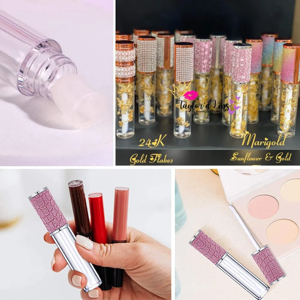 24 Pack Fish Scales Lip Gloss Tubes with Wand 5ml Empty Lip Gloss Containers Lipgloss Bottles with Stoppers   2pcs Syringes for DIY Lip Gloss Balm