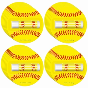 24 Pack Softball Chapstick for Softball Stadium Party Bulk Gifts,Beeswax Moisturizing Lip balm,Vanilla Flavor Plumping Lip balm for softball Team Girls kids Men Women Sports Lovers