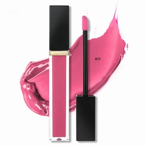 2Chique Lux Vegan Moisturizing Lip Gloss Cruelty Free High Shimmer Lip Gloss (#31 Dark Pink)