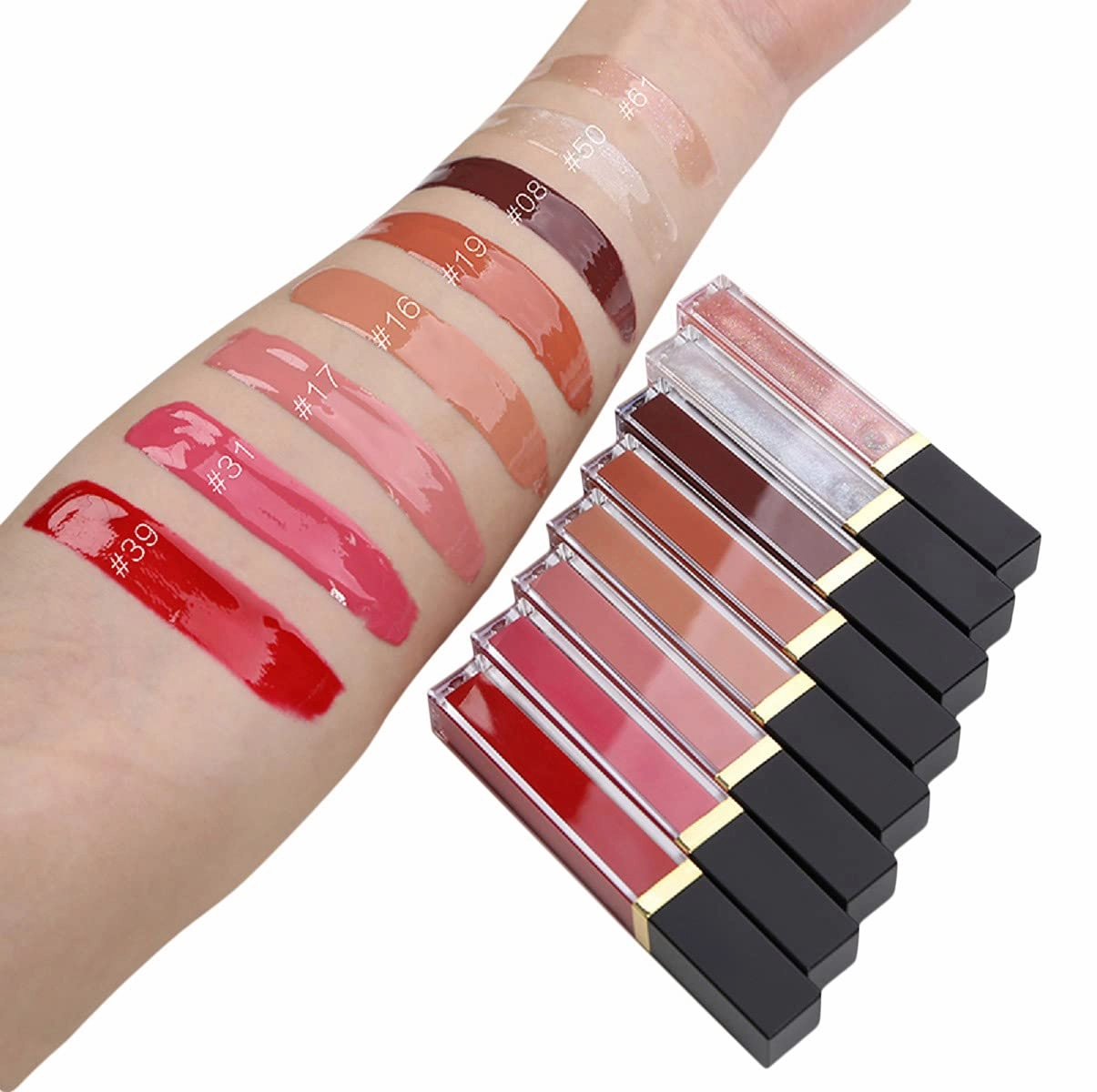 2Chique Lux Vegan Moisturizing Lip Gloss Cruelty Free High Shimmer Lip Gloss (#61 Neutral Shimmer)