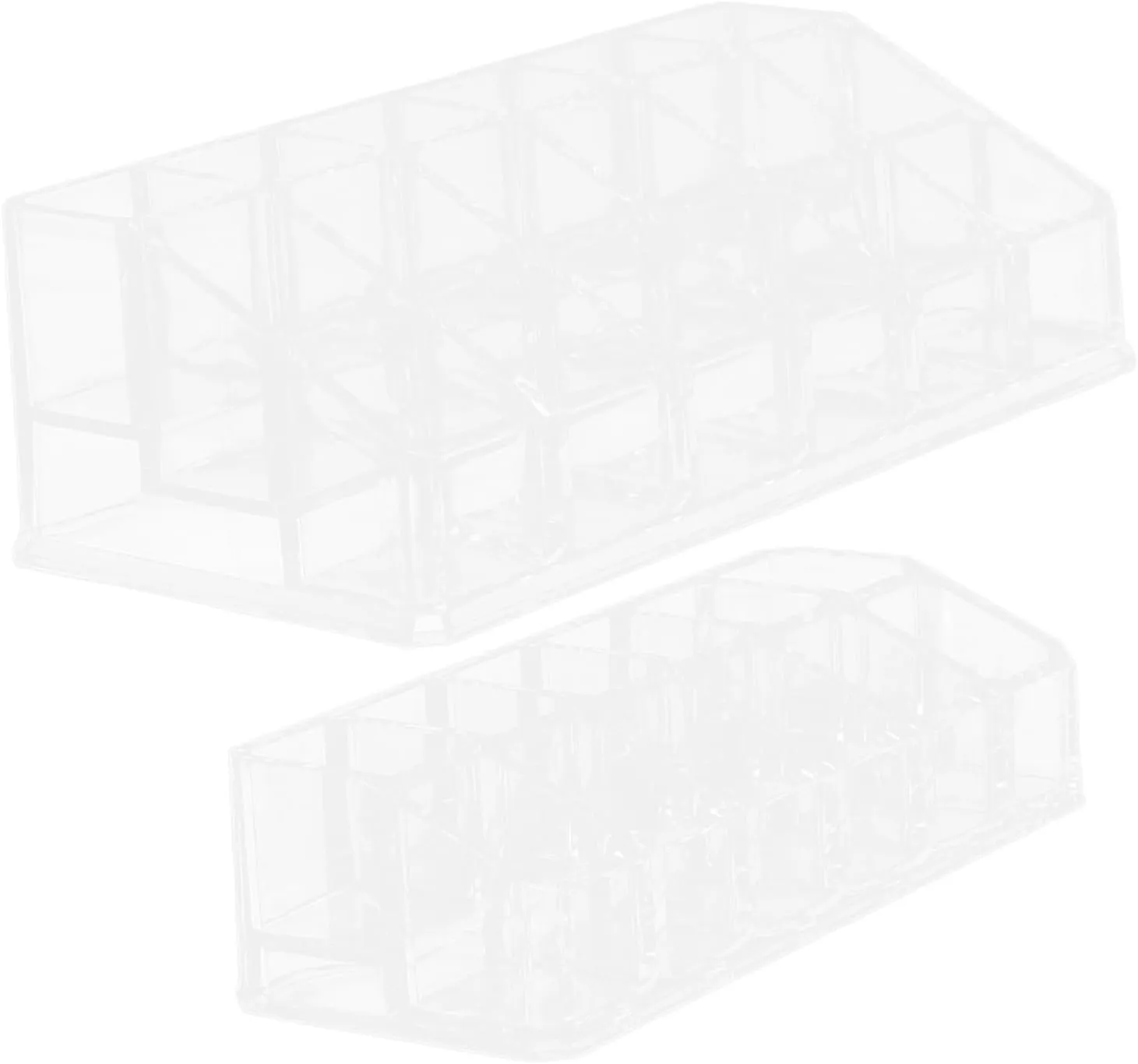 2pcs Lipstick Organizer Clear Lip Gloss Holder and Display Stand for Lipstick Tubes for Vanity Bathroom Use Sleek Design for Easy Access and Safe Storage