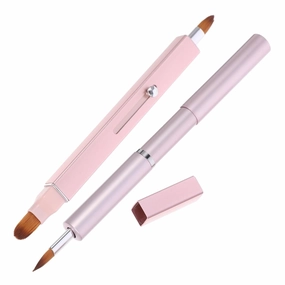 2pcs Retractable Lip Brushes for Women Lip Gloss Applicator Soft Bristles for Seamless Lipstick Application Portable Makeup Tool Go and Travel