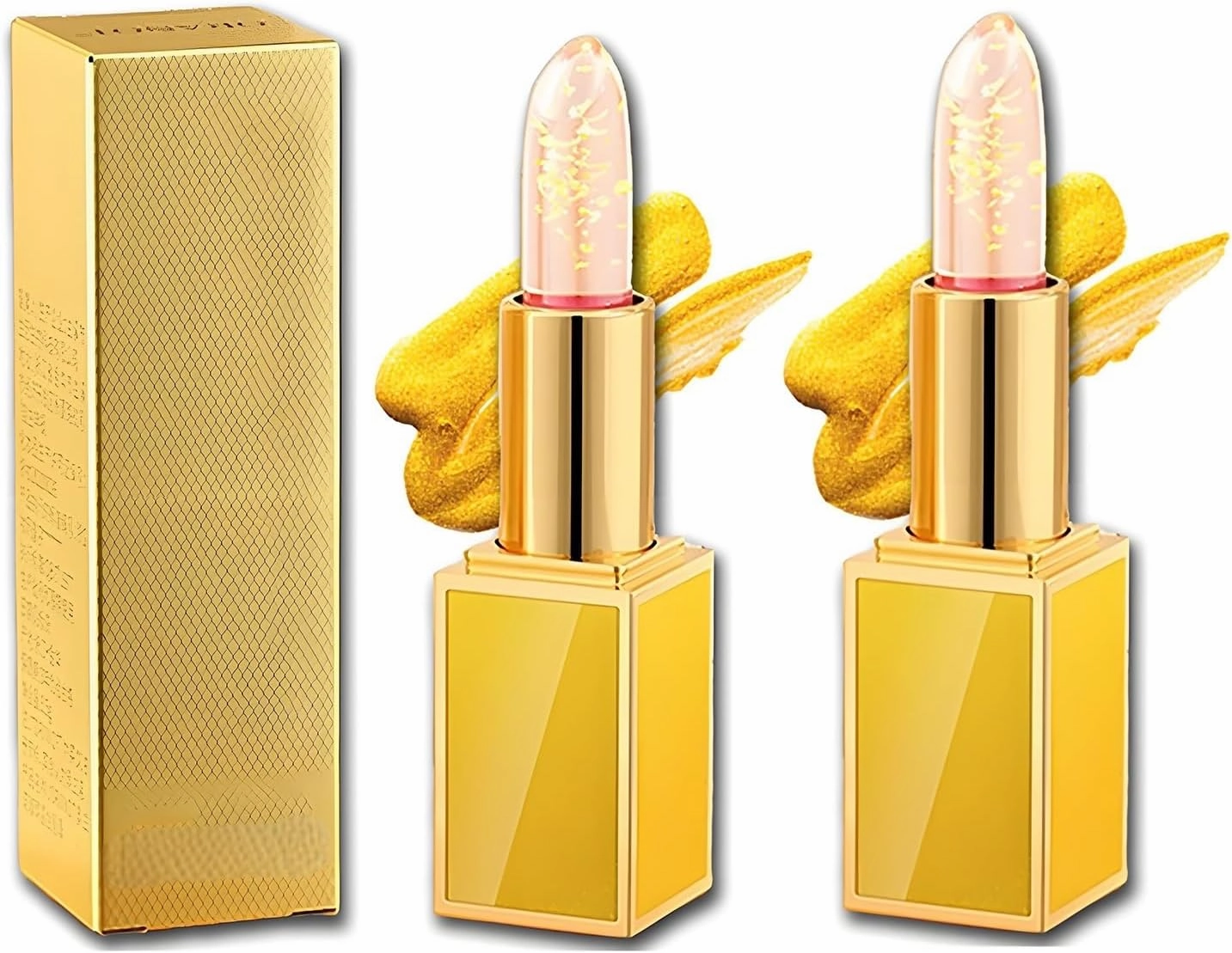 2PCS Transferproof Color Changing Lipstick,2026 Changing Lipstick Gold Foil for Women, Lipstick Gold Foil for Women Deep Nourishment(C)