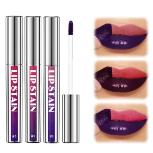 3 Pcs Lip Stain Peel Off Set, 2025 New Lip Tint Stain Peel Off, Waterproof Smudge-Proof Tattoo Peel Off Lip Liner Stain, Long-Lasting Matte Peel-Off Lip Liner for Women