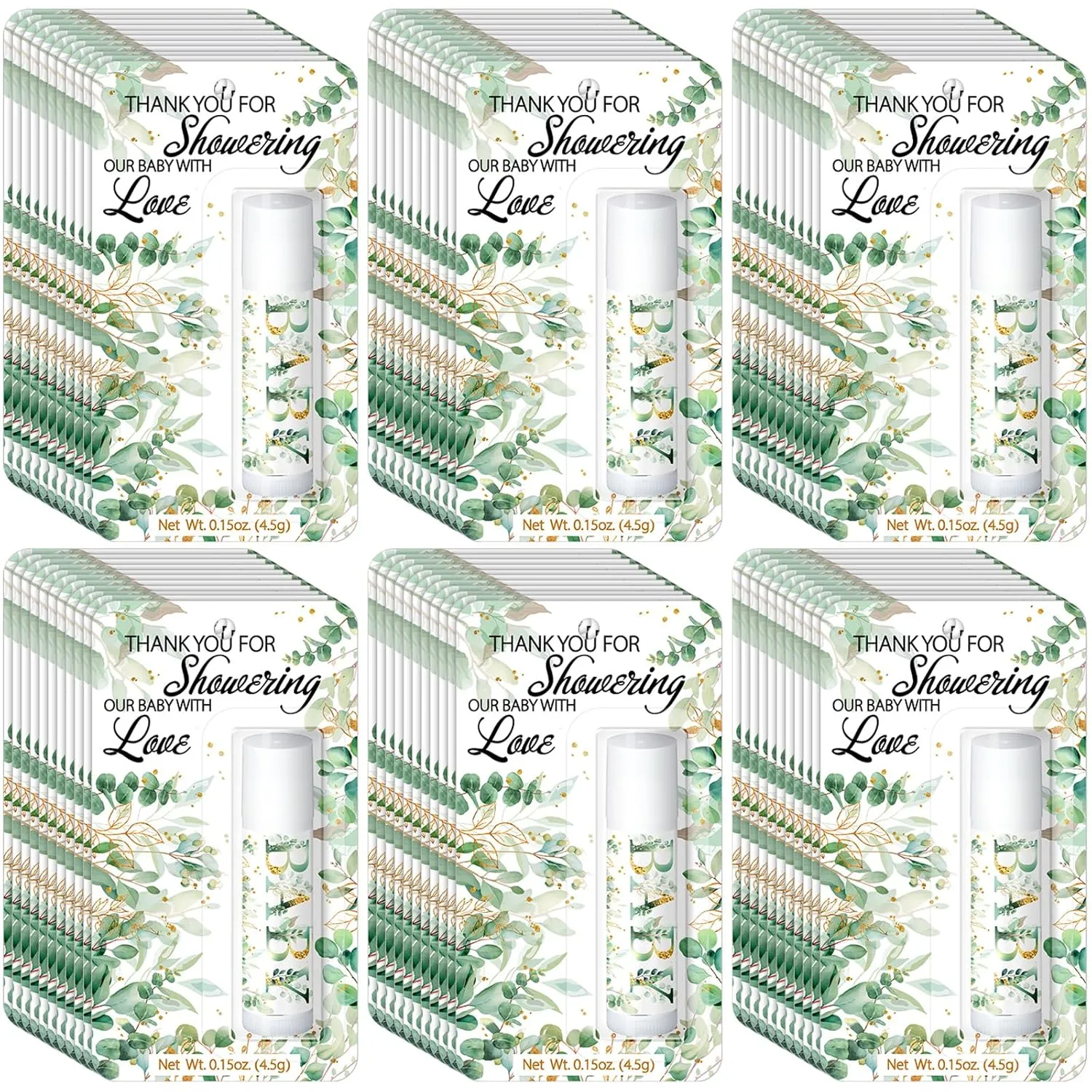 30 Pack Sage Green Baby Shower Games Prizes Party Gifts Bulk Lip Balms Favors for Winners Adults Guests Gender Reveal Favors Decorations Baby Shower Souvenirs Gift Bags Stuffers