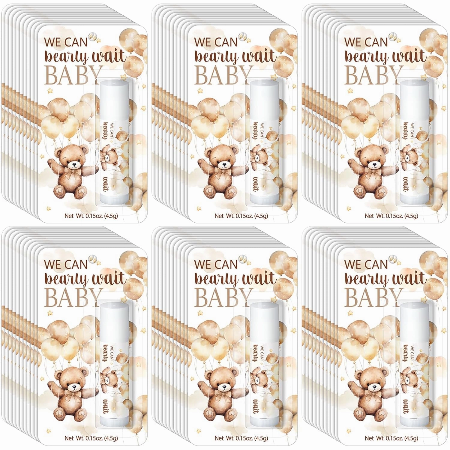 30 Pack We Can Bearly Wait Baby Shower Games Prizes Party Gifts Bulk Lip Balms Favors for Winners Adults Guests Gender Reveal Favors Decorations Baby Shower Souvenirs Gift Bags Stuffers