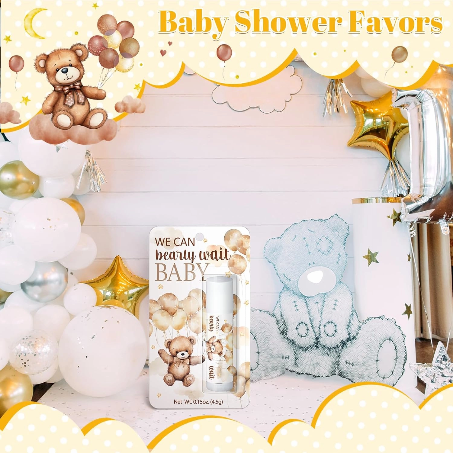 30 Pack We Can Bearly Wait Baby Shower Games Prizes Party Gifts Bulk Lip Balms Favors for Winners Adults Guests Gender Reveal Favors Decorations Baby Shower Souvenirs Gift Bags Stuffers