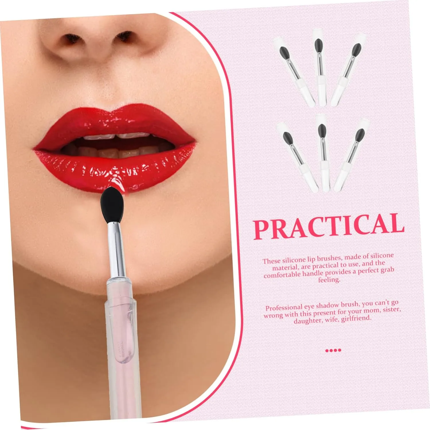 30pcs Silicone Lip Applicator Brush Makeup Brushes for Lipstick Gloss Eyeshadow Precision Cosmetic Tools for Women Easy Application Reduced Waste